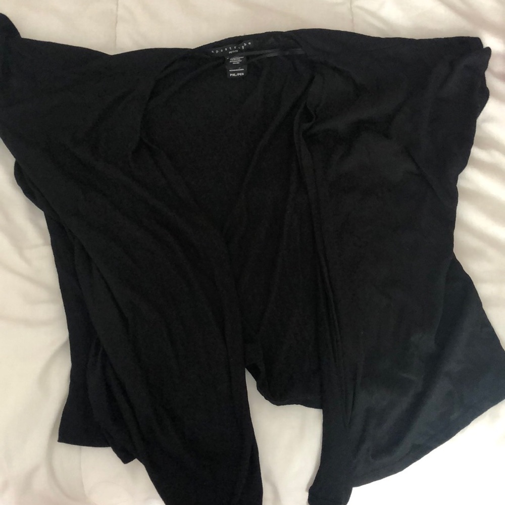 short sleeve black cardigan